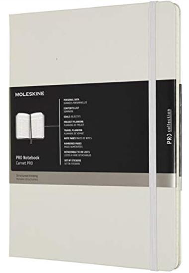 Moleskine Pro Notebook, Taccuino Professionale da Ufficio, Copertina Rigida, Formato X-Large, Colore Grigio Perla