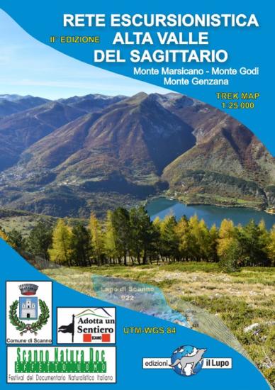 Carta rete escursionistica Alta Valle del Sagittario. Monte Marsicano-Monte Godi-Monte Genzana