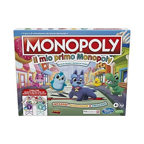 Monopoly - Il Mio Primo Monopoly, Gioco Da Tavolo Per Bambini Dai 4 Anni In Su, Tabellone A 2 Facce, Strumenti Di Apprendimento Per Famiglie