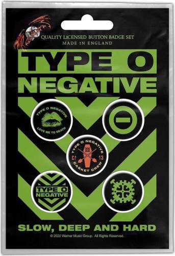 Type O Negative: Slow, Deep & Hard (button Badge Pack)