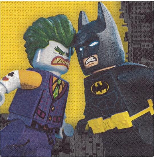 20 Servietten Lego Batman 33 X33 Cm. Tovagliolo 33 X 33 Cm Lego-Batman