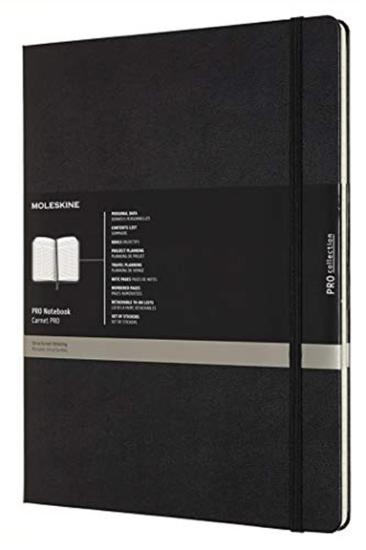 Moleskine Pro Notebook, Taccuino Professionale da Ufficio, Copertina Rigida, XXL, Colore Nero