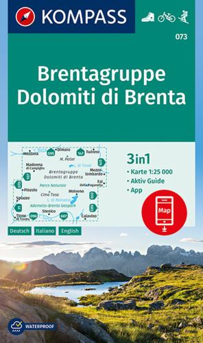 Carta Escursionistica N. 073. Dolomiti Di Brenta 1:25.000. Ediz. Italiana, Tedesca E Inglese