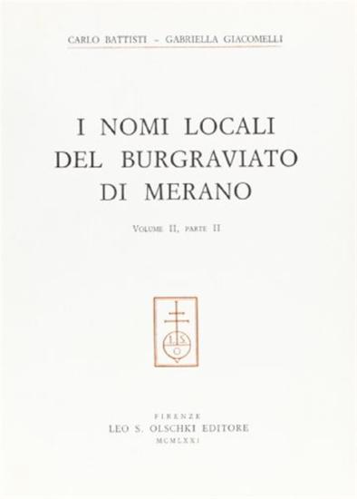 I nomi locali del burgraviato di Merano. Vol. 2-2