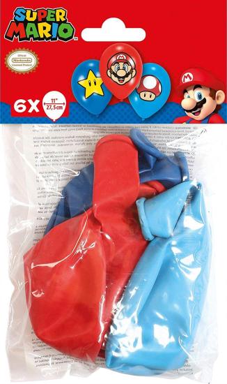 Super Mario Latex Ballonnen 6St.