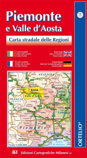 Piemonte e valle d'Aosta. Carta stradale 1:200.000