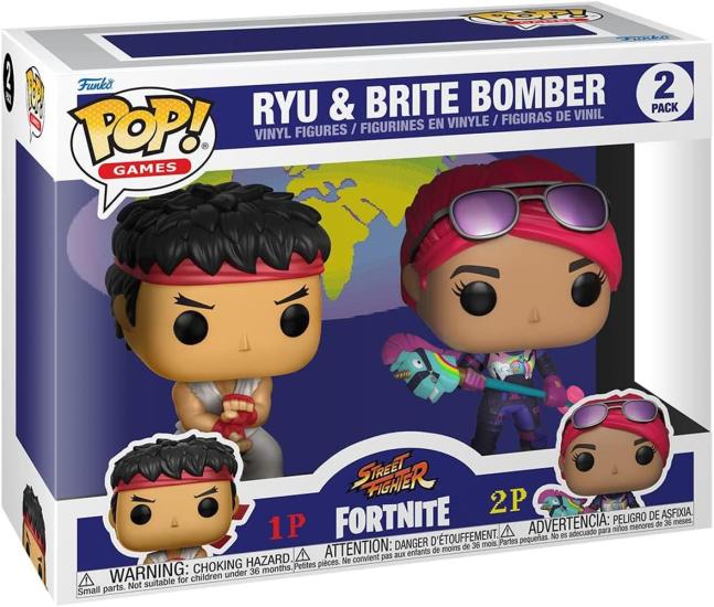 Fortnite: Funko Pop! Games - Ryu & Brite Bomber (2 Pack)