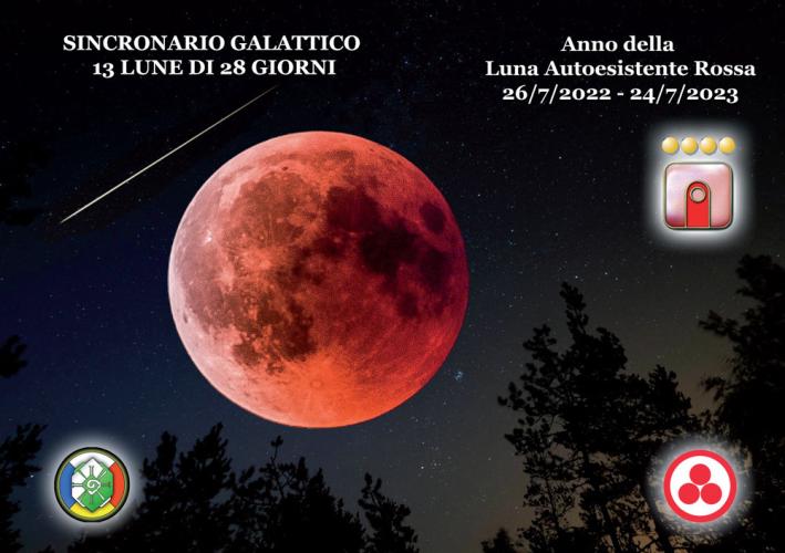 Sincronario Galattico 13 Lune Di 28 Giorni. Anno Della Luna Autoesistente Rossa