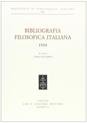 Bibliografia Filosofica Italiana (1994)