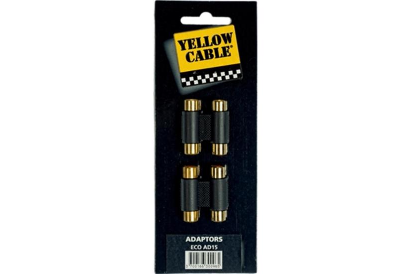 Yellow Cable: Ad15 Adattatore 2X Rca/2X Rca Femmina 2 Pcs