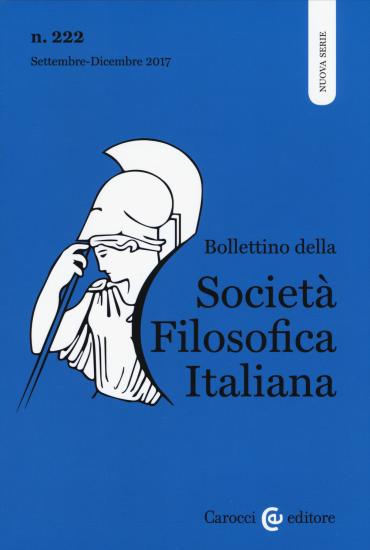 Bollettino societ filosofica italiana (2017). Vol. 3