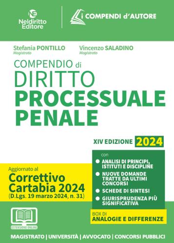 Compendio Di Procedura Penale 2024. Aggiornato Al Decreto Correttivo Alla Riforma Cartabia. Nuova Ediz.