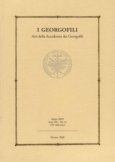 I georgofili. Atti della Accademia dei Georgofili (2019). Vol. 16