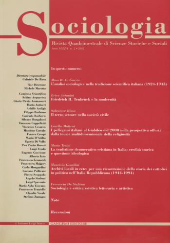 Sociologia. Rivista Quadrimestrale Di Scienze Storiche E Sociali (2002). Vol. 2