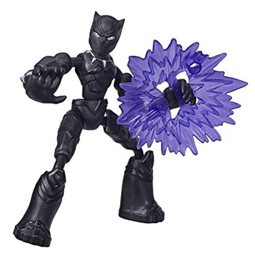 Hasbro Avengers-black Panther Bend And Flex, Action Figure Flessibile Di Pantera Nera Da 15 Cm, Include L'accessorio Blast, Dai 6 Anni In Su, E78685x2