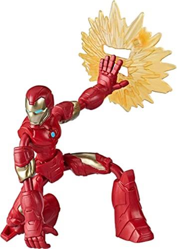 Hasbro Avengers Bend And Flex, Action Figure Flessibile Di Iron Man Da 15 Cm, Include L'accessorio Blast, Dai 6 Anni In Su, E78705x2