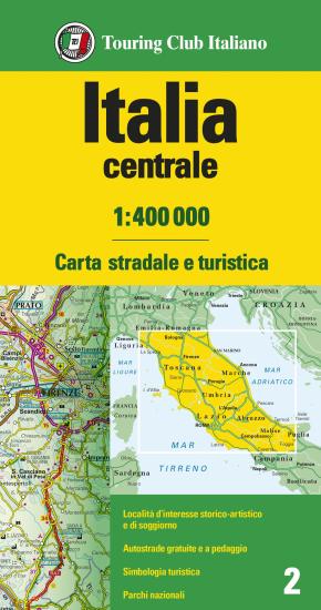 Italia centrale 1:400.000. Carta stradale e turistica